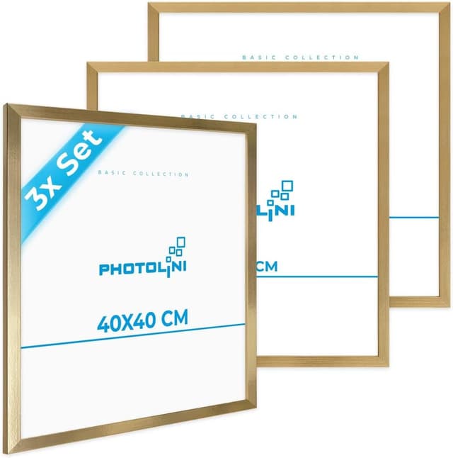 Thumbnail 6 de PHOTOLINI Bilderrahmen 40x40 Silber 3er Set