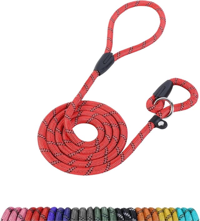 Thumbnail 6 de Loutep slip lead for dogs 1.8m rope leash with reflective stitching