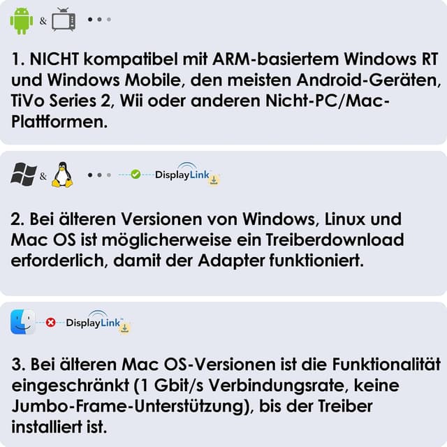 Detalle de WAVLINK USB‑C zu 2,5G Ethernet Adapter (RJ45) – USB‑A & USB‑C LAN, für Windows & macOS