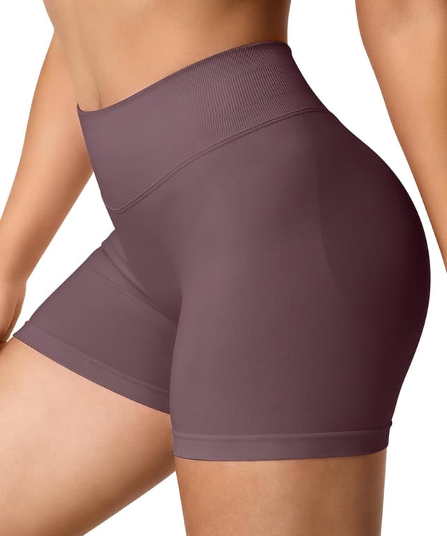 Detalle de TAYOEA Sport Shorts für Damen mit Scrunch-Effekt – kurze nahtlose Gym-Shorts für Training & Alltag