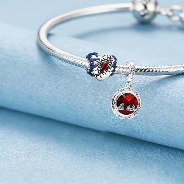 Detalle de PHCLASY Süße Tiere Charms Anhänger für Armband (lochgröße 4,5–5,0 mm) – kompatibel mit europäischen Armbändern