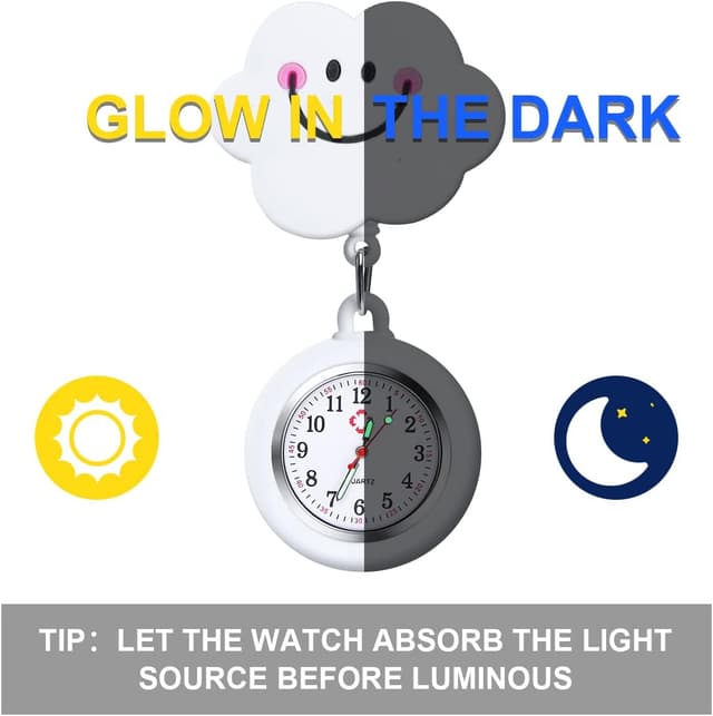 Detalle 2 de Vicloon Krankenschwester Armbanduhr Einziehbare 2er Set