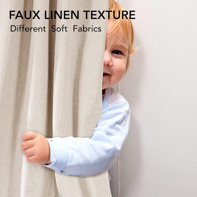 Detalle 2 de Deconovo blackout thermal curtains, 52 x 63 inch