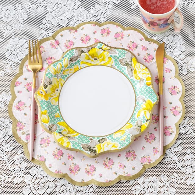 Thumbnail 6 de Talking Tables Pack of 24 Afternoon Tea Vintage Floral Paper Plates 📅