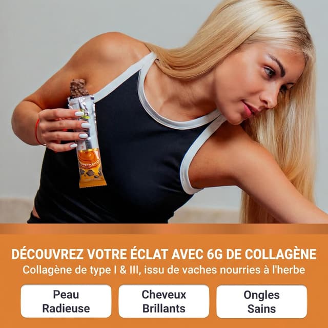 Thumbnail 6 de RiceUP! Barre Protéinée Toffee Caramel au Collagène (12 x 42 g) – sans sucre ajouté