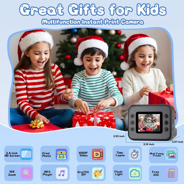 Detalle 2 de Hangrui appareil photo instantané enfant 2.4 pouces