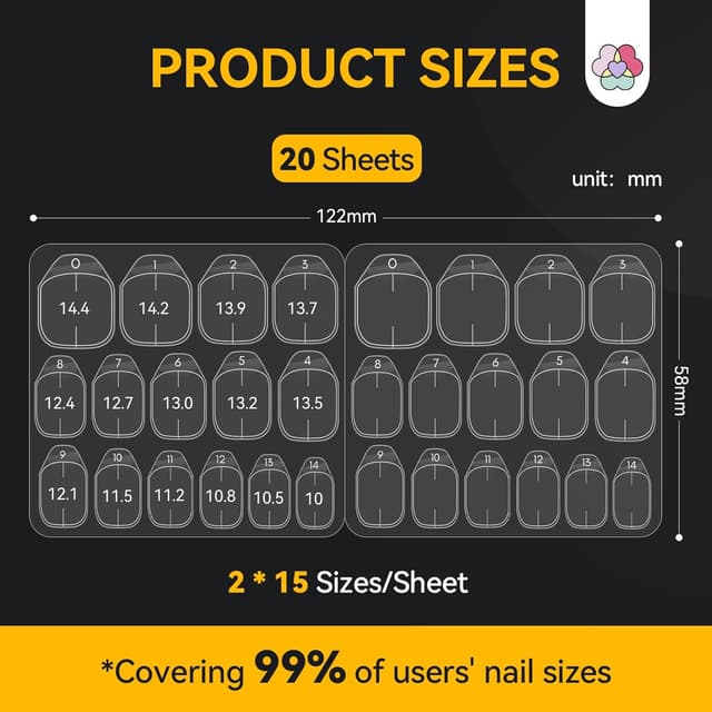 Detalle de Saviland Nagelklebestreifen mit 600 Stück: 0,3 mm dünne, wasserdichte Jelly-Nagelklebeetiketten für bis zu 30 Tage