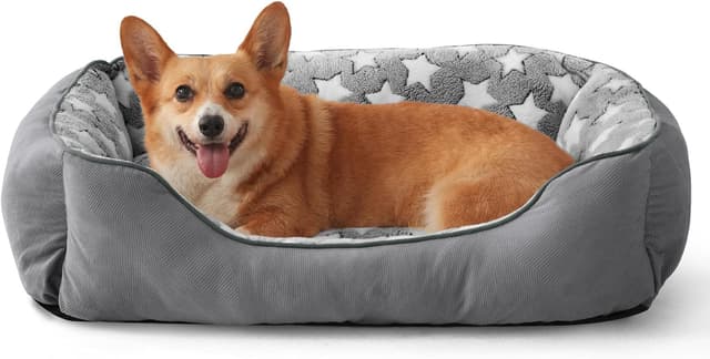 Detalle de MIXJOY Dog Bed Medium (63 x 53 x 21 cm) – Washable cosy pet bed with anti-slip base