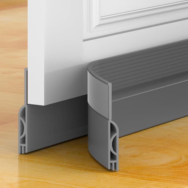 Detalle de Beoguy Bas de porte anti-courant d’air et étanchéité (gris, 1M) – joint isolant et anti-bruit