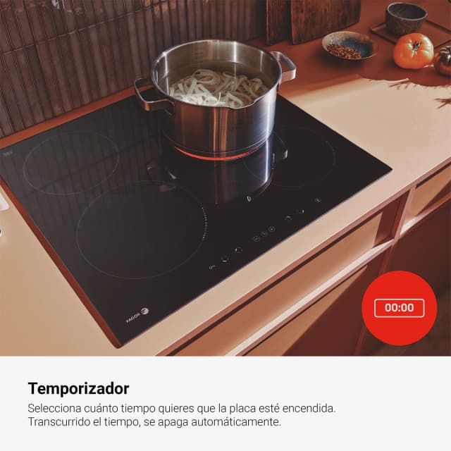 Detalle 2 de Fagor 3IF-40AC placa de inducción 4 zonas