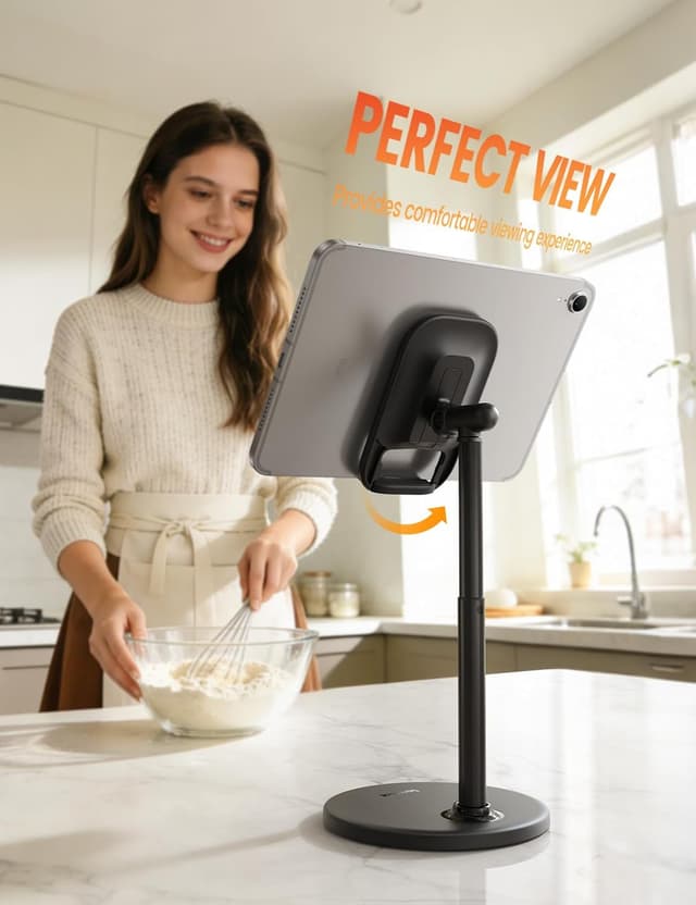 Detalle 1 de Lamicall desk phone stand with height and angle adjustment (150–270mm) for 4–8 inch mobiles