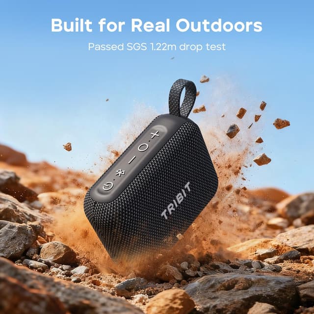 Thumbnail 6 de Tribit PocketGo Portable Wireless Bluetooth Speaker with 7W Stereo Sound, IP68 Protection and 20H Playtime
