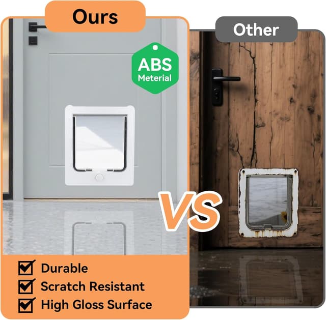 Thumbnail 1 de NAMSAN Katzenklappe 4 Wege Weiss 27.5x23.5 cm