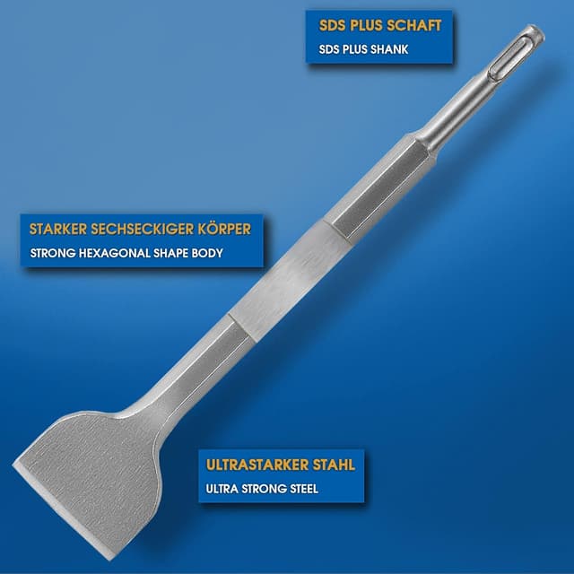 Thumbnail 2 de S&R Bohrhammer Meißel-Set SDS-plus 4-teilig