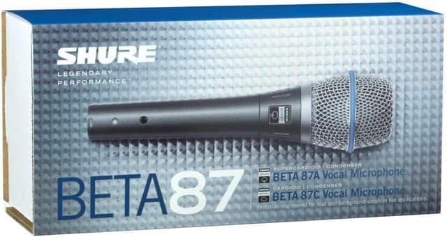 Detalle de Shure BETA 87A Studio Vocal Microphone (Supercardioid Condenser) with Built-In Pop Filter