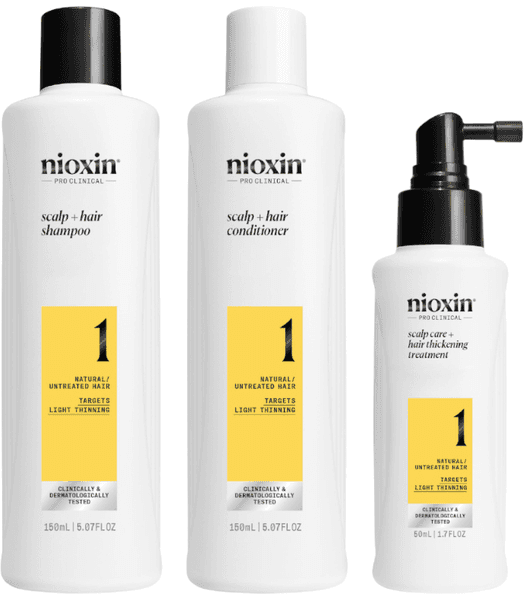 Detalle de Nioxin 1 Cabello Natural Champú + Acondicionador y Tratamiento 350 ml