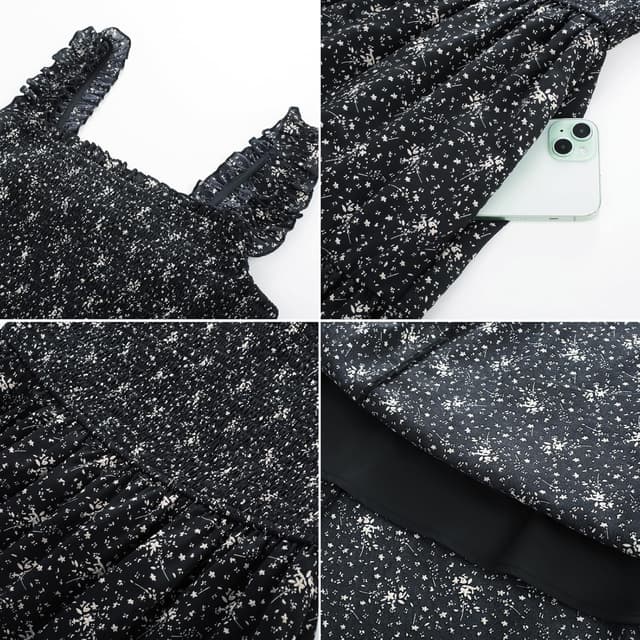 Thumbnail 6 de SCARLET DARKNESS Robe florale Ă bretelles longue đ