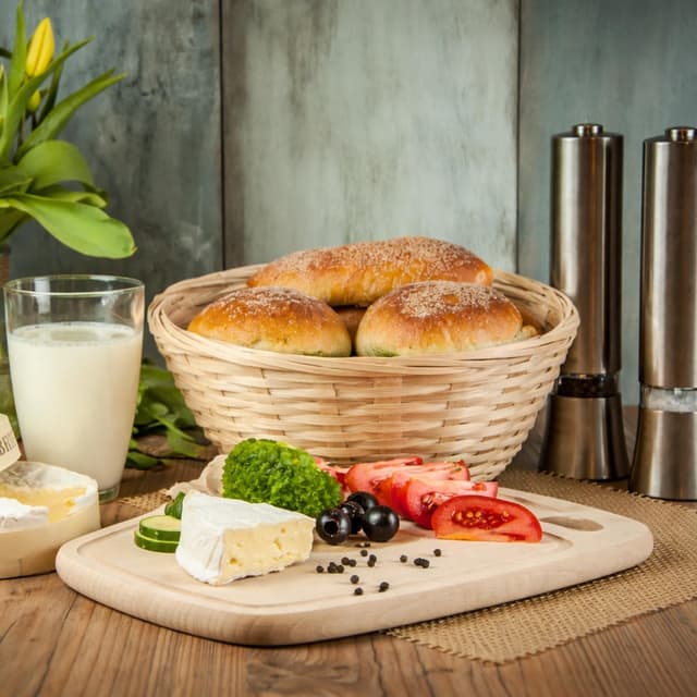 Detalle 2 de com-four Bastkörbchen 10er Set Osterdeko 23 cm