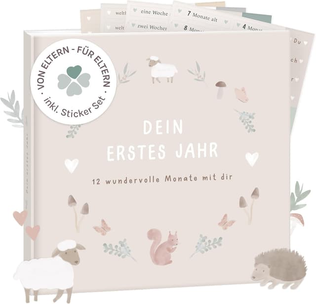 Detalle de mintkind Mein erstes Jahr Babyalbum Wald 176 Seiten