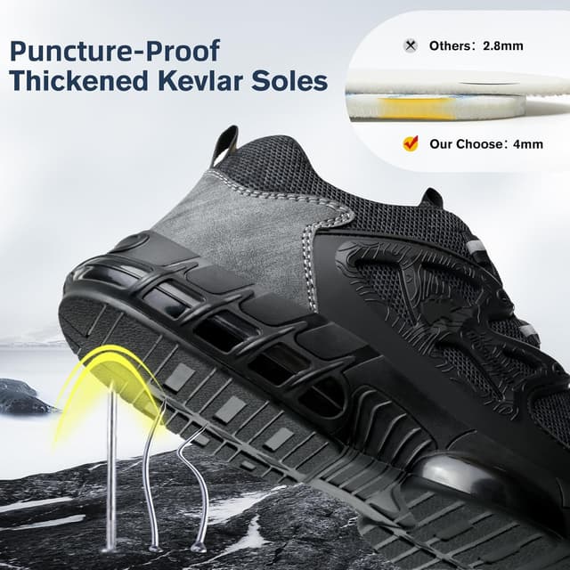 Thumbnail 3 de Steel toe safety trainers with 4mm Kevlar