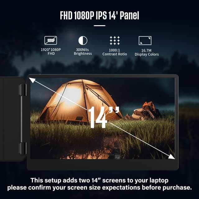 Thumbnail 2 de ALLVIA Laptop Screen Extender 14" portable monitor