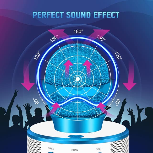 Thumbnail 3 de Karaoke Mikrofon für Kinder 4 Modi ab 3 Jahren