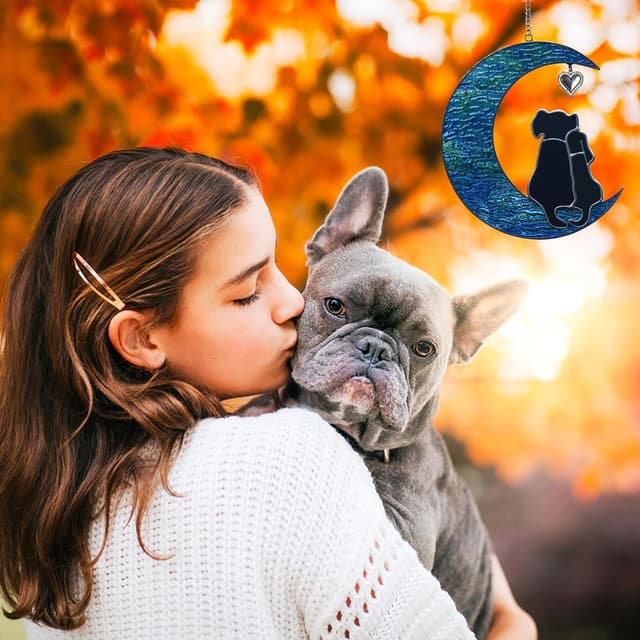 Detalle 1 de Double Dog Memorial Hund Sonnenfänger