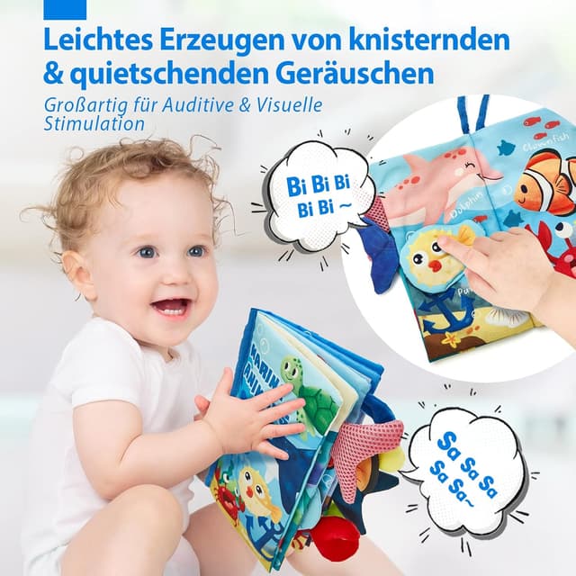 Detalle 2 de Baby Stoffbuch ab 0 Monaten für Lernen
