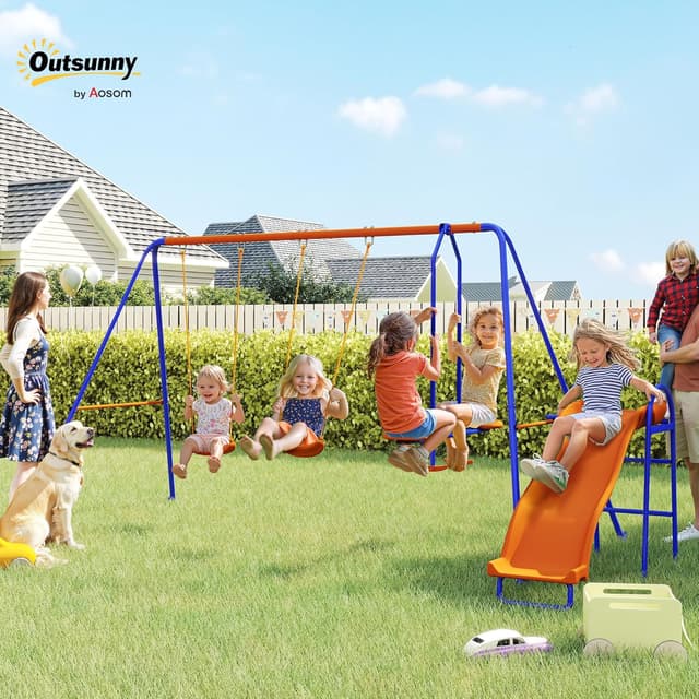 Thumbnail 1 de Outsunny Columpio Infantil 4 en 1 367 cm