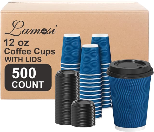 Thumbnail 6 de Lamosi 12 oz Disposable Coffee Cups
