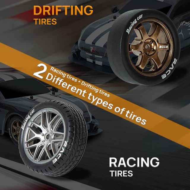 Detalle de BORSTOYPRO RC Drift Car 1:14 4WD Drift RC (2.4Ghz) with Proportional Throttle