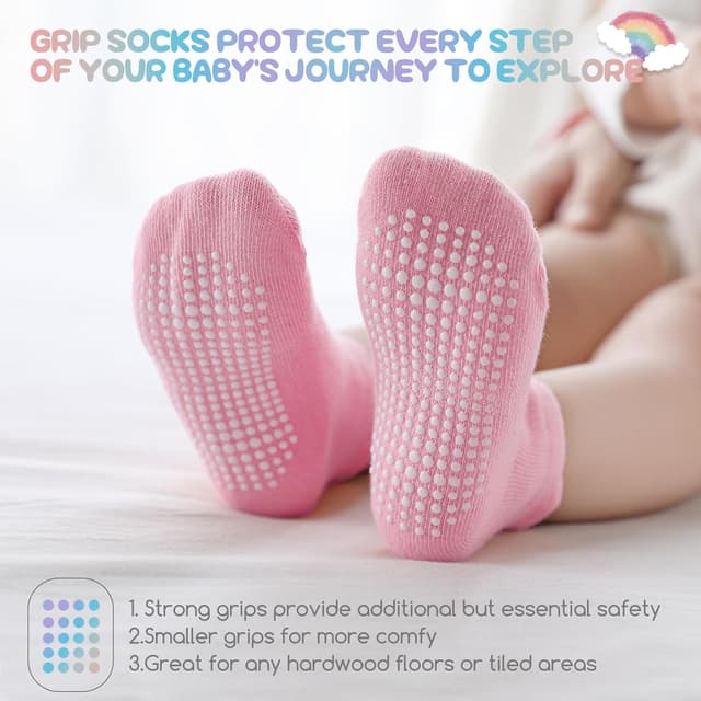 Detalle 2 de Aroveea Baby Socks Grip 12-Pack