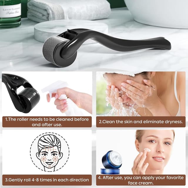 Thumbnail 6 de Bartroller 0,5 mm Derma-roller mit 540 Titan-Nadeln für Bartwuchs