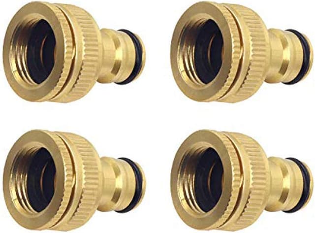 Thumbnail 6 de 3/4 inch solid brass Garden Hose Quick Connect (1 set, 2 pcs) no-leak male & female adapter