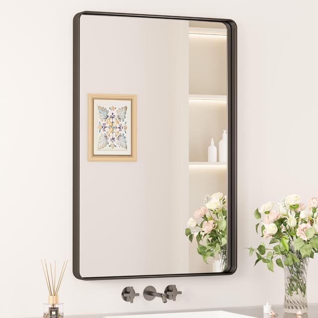 Detalle de Keonjinn Black Vanity Mirror 24 x 36
