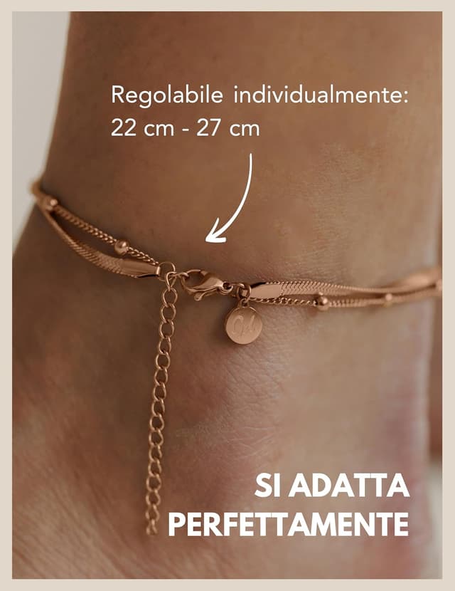 Detalle 2 de GD GOOD.designs Cavigliera a più file 22–27 cm 🩷