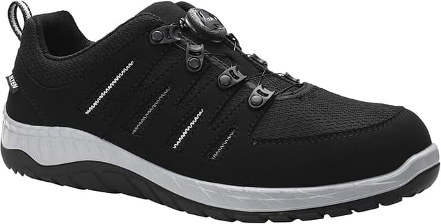 Detalle de ELTEN Maddox Boa Negro-Gris Low ESD S3S, talla 38