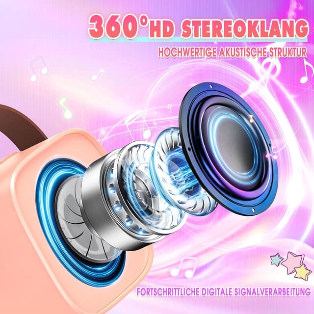 Detalle de Dislocati Karaoke Maschine mit 2 Mikrofonen