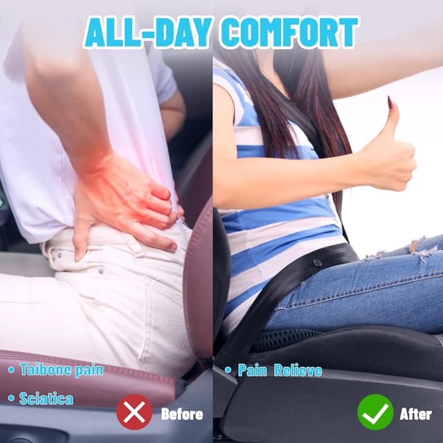 Thumbnail 4 de Omtofo Cuscino a cuneo in memory foam per sedile