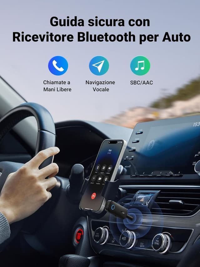 Detalle de UGREEN Trasmettitore Ricevitore Bluetooth 5.4 2 in 1 aux 3,5 mm