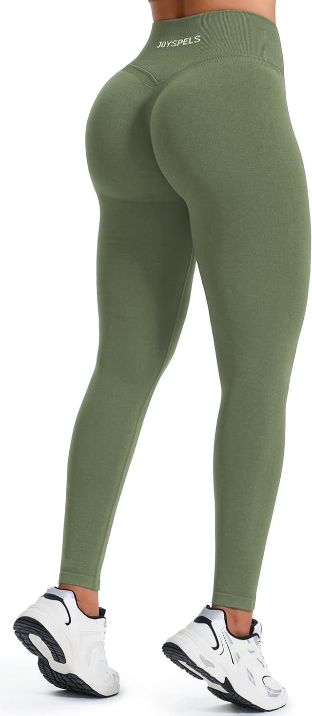 Detalle 2 de JOYSPELS Seamless High-Waisted Scrunch Gym Leggings for Women
