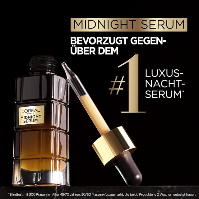 Detalle de L’Oréal Paris Midnight Sérum pour femme (Age Perfect) – sérum de nuit antioxydant à la vitamine E