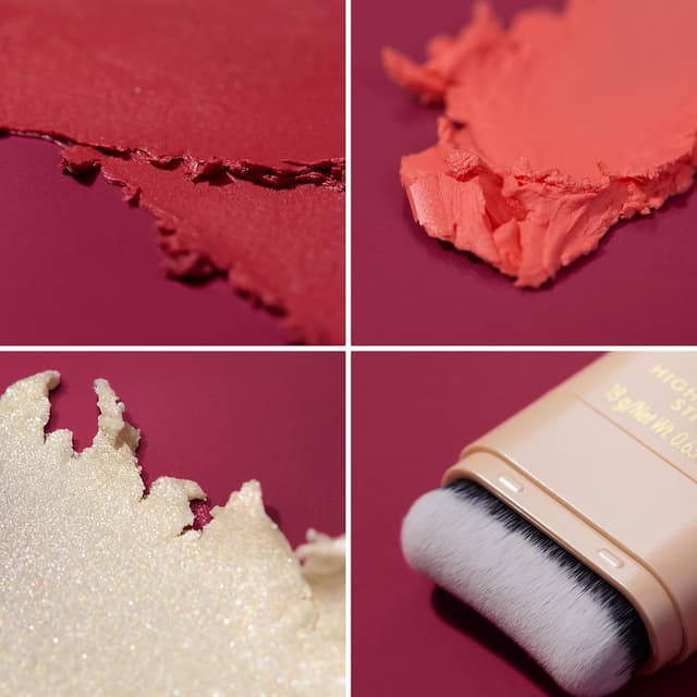 Detalle de Catrice KISS & GLOW Blush Stick Rouge Nr. C01 Pink – cremiger Vegan-Blush mit Highlighter