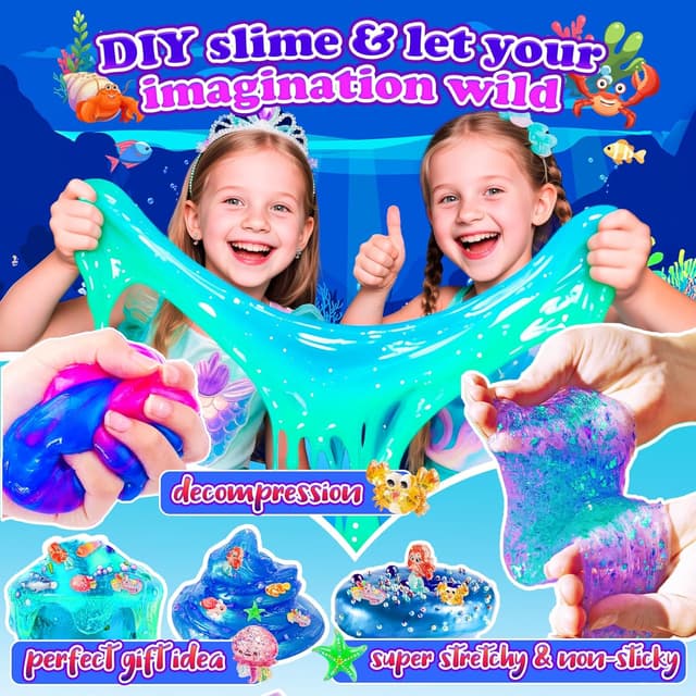 Thumbnail 4 de iKidiki Slime Kit Oceano Galaxy 11 pezzi