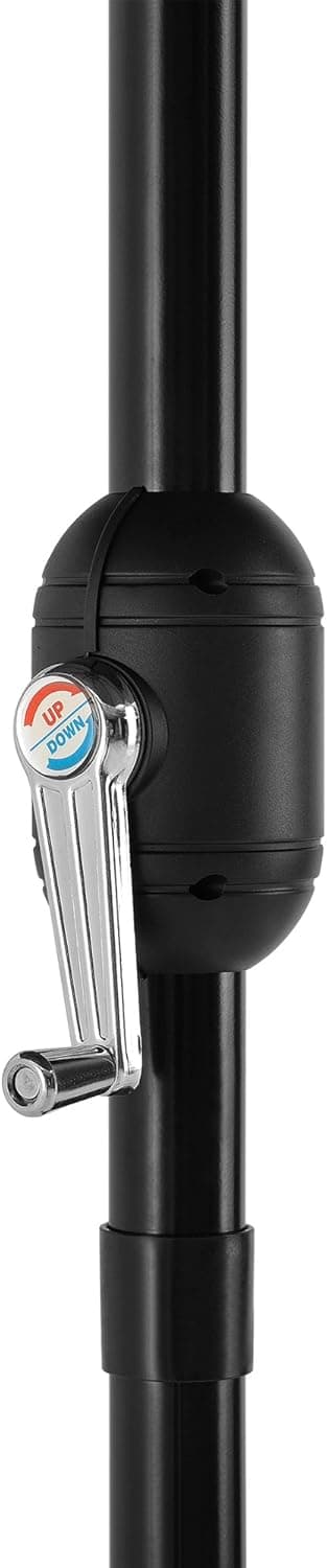 Detalle de Casa.pro Ombrellone da giardino con palo centrale e manovella, tela in poliestere resistente UV, Ø300 cm, altezza 230 cm (bianco)