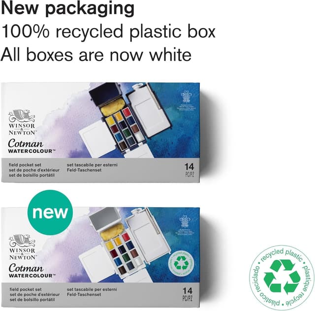 Thumbnail 1 de Winsor & Newton Cotman Field Box Aquarellfarben-Set (0390639) – 12 Farben für unterwegs