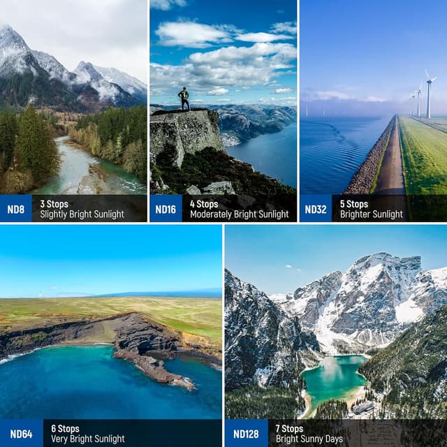 Detalle de DJI Mini 4 Pro ND Filter Set, 6 Pack