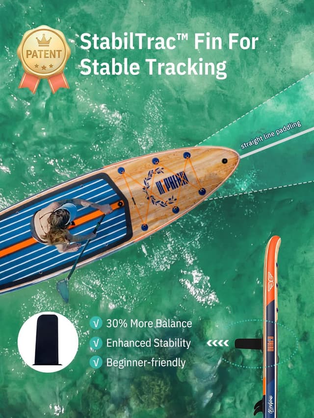 Detalle 2 de Niphean (Extra Large) Inflatable Paddle Board (SUP) for 2–3 People, 500+ lbs Capacity + Accessories