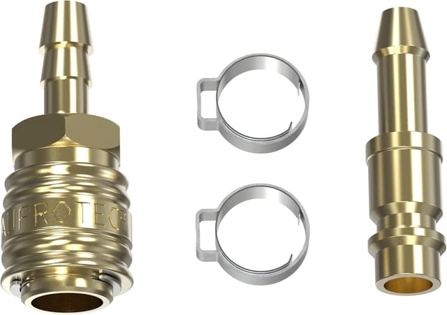 Detalle de AUPROTEC set d’accoppiamento per aria compressa con raccordo rapido in ottone (6 mm)