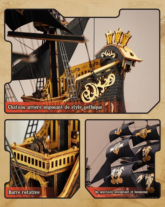 Thumbnail 4 de ROBOTIME MCB02 Puzzle 3D Bois Voilier